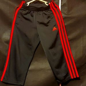 Adidas black/red boys track pants